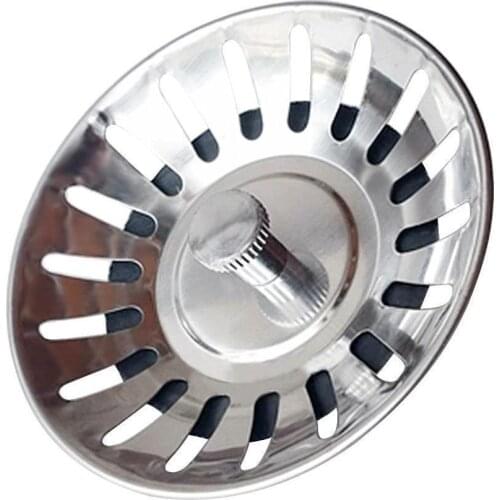 1pc Stainless Steel Kitchen Sink Stopper Plug For Bath Rubber Cover Drain Drainer Sinkhole Strainer Sink Water Basin R7E9