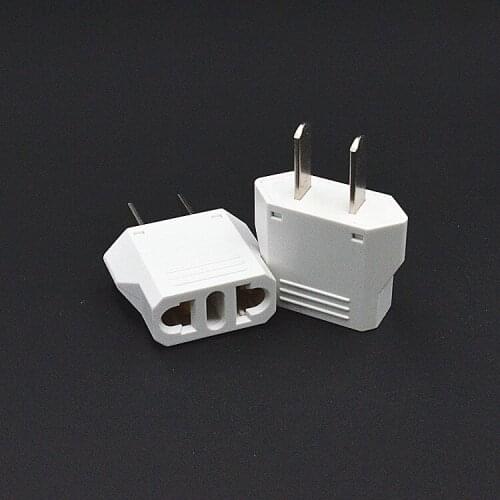 10pcs/lot Brand new black Universal Travel Power Plug Adapter EU EURO to US Adaptor Converter AC Power Plug Adaptor Connector