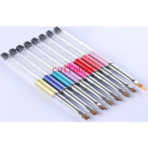 100pcs/lot Nail tool brush with unique shape and shape of the nail brush Color painting phototherapy nail pen