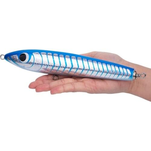 118g Boat Fishing Wooden Stick Bait Wobbler Casting Pencil Lure Top Handmade Jigging Jigs