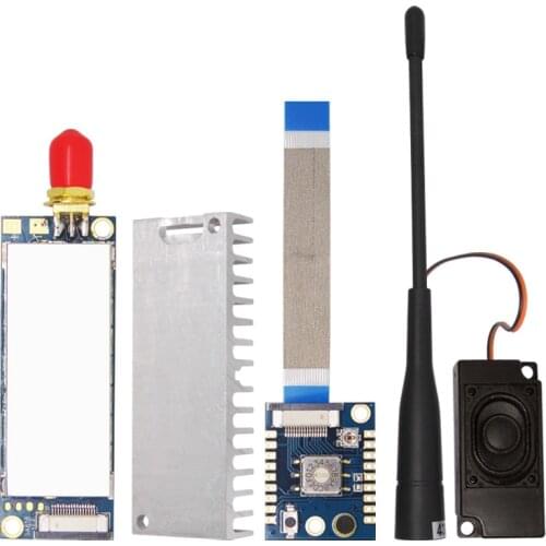 2Sets 134-174mhz VHF 4W 7~ 10Km SA858 + Heat Sink + Accessory Board + Speaker + Antenna Walkie Talkie Wireless RF Module