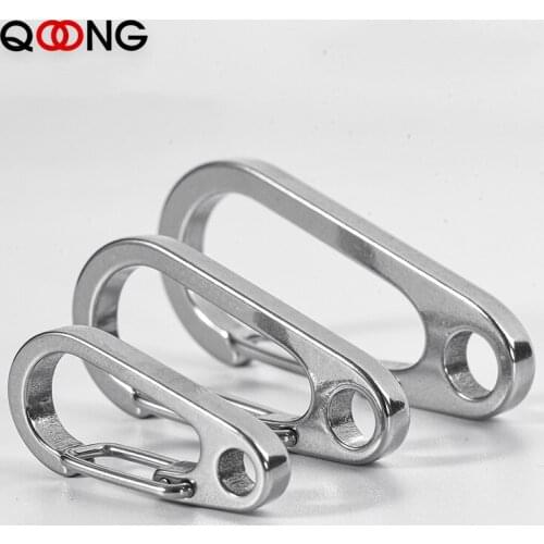 3PCS 304 Stainless Steel Spring Buckle Tool Key Chain Ring Holder Men Women Car Keychain Metal Keyring Key Accessorities Q24