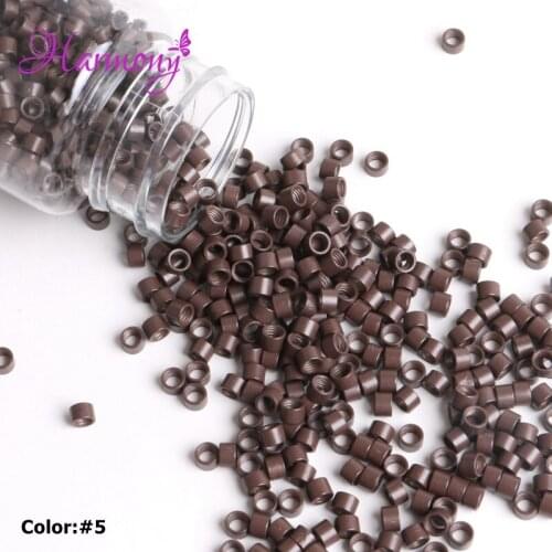 4bottles/lot 3.5*2.0*2.0mm Hair Braid Beads Aluminium Micro Rings/Links with Screw Inside for Human Hair Extension