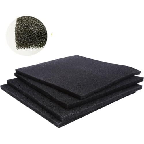 50x50cm 2cm Biochemical Cotton Filter Aquarium Fish Tank Pond Foam Sponge Filter Black Filter Biochemical Cotton Filter Foam pad