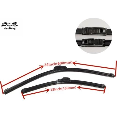 2pcs/lot SG-001 Wiper blades for 2011-2016 MAZDA CX-5 CX5 CX 5 KE GH 24"+18" fit standard J hook wiper arms car accessories