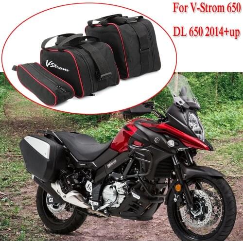 Motorcycle Luggage Bag For SUZUKI V-STROM DL650 DL 650 Black Trunk Inner Bags vstrom 650 2014-2020 2019 V-Strom 650 inner bag