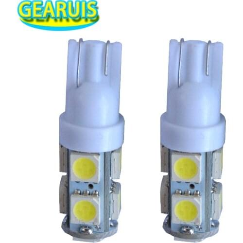 Free Shipping!! 200x T10 5050 194 168 W5W 9 SMD 9 Led High Power LED Light Bulb Indicator Light Instrument Lamp 12V Parking
