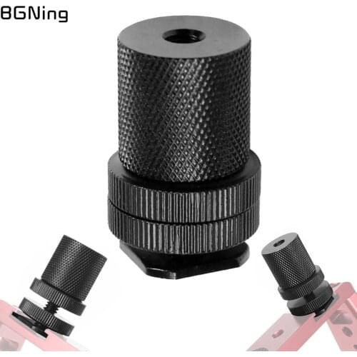 BGNing 1/4 to 1/4"-20 Female Screw Cold Shoe Adapter Mount w/ Double Layer Nut DSLR Camera Cage Rig Flash Light Monitor Support