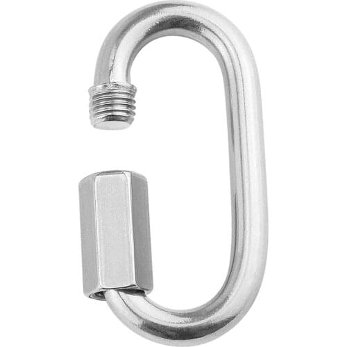 QUICK LINK SCREW LOCK Chain Fastener Hook Oval Locking Carabiner