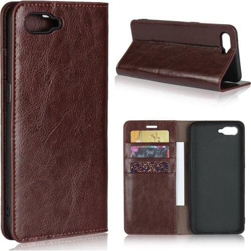 Oppo R17 Neo Case 6.4 inch 100% Natural Genuine Leather Skin Phone Case On For Oppo RX17 Neo CPH1893 Flip Wallet Book Cover