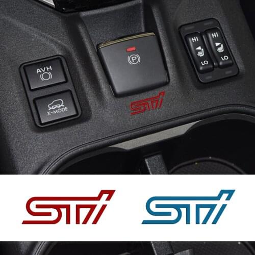 Car styling STI Decorative Badge Car key dashboard Steering wheel Stickers For SUBARU Outback Impreza Legacy XV BRZ accessories