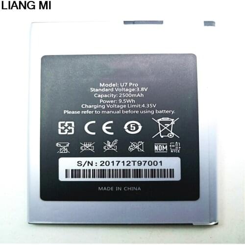 For Oukitel U7 Pro Battery High Quality New 2500mAh Bateria Accumulatorwith phone stander