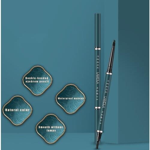 6 Colors Double-head Eyebrow Pen Waterproof Eyebrow Tattoo Pencil Cosmetic Long Lasting Natural Brown Eye Brow Pencil Not Smudge