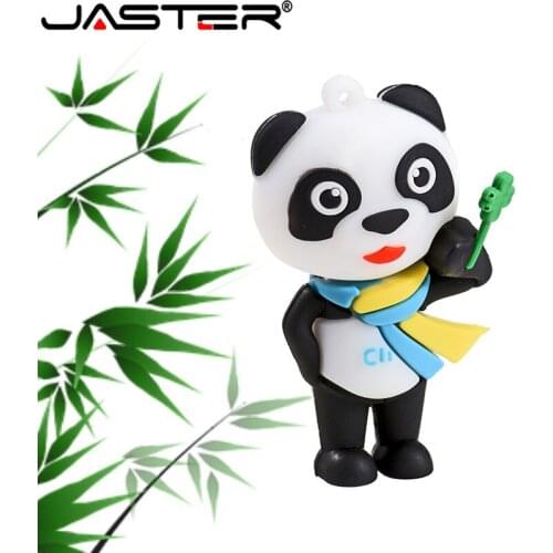JASTER Mini Panda Flash Drive Cartoon Pen Drive 4GB 8GB 16 GB 32GB 64GB 128GB USB Memory Stick Christmas Gift