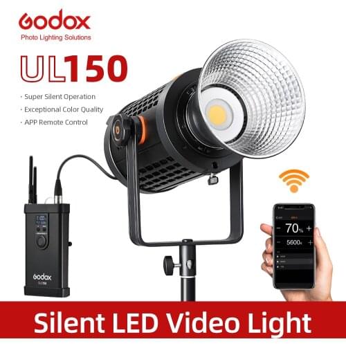 Godox UL150 UL-150 150W 5600K Color Temperature Silent Bowens Mount LED Video Light Remote Control and App Support