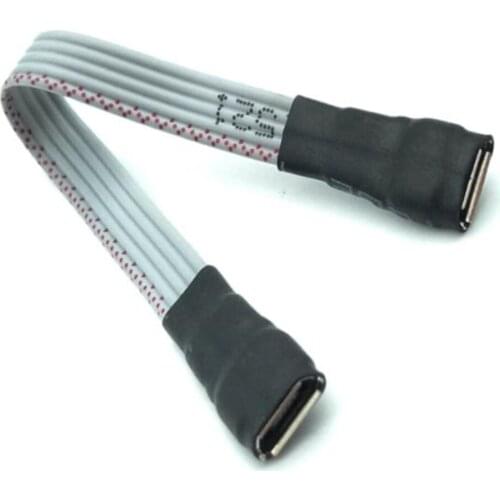 JC009 Micro USB five-core connection line female-to-female data extension cable double V8 female for Android phone