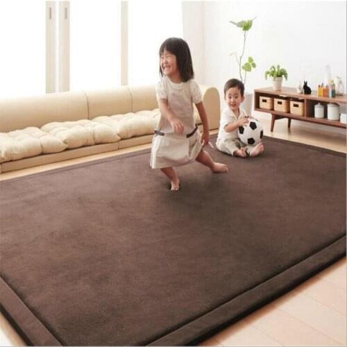 Large size carpet Pure cotton fabric bedroom mats thickened children climbed carpets Rectangle Living Room Rug