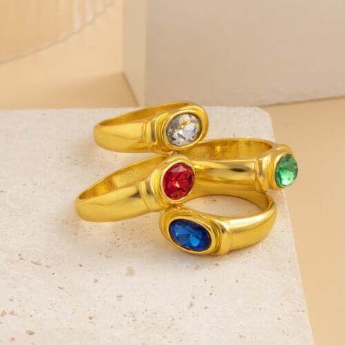 KunJoe Rings With Crystals