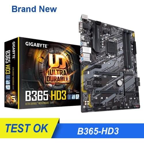 For GIGABYTE GA B365 HD3 Motherboard LGA 1151 DDR4 For Intel B365 B365M Desktop USB3.0 PCI-E X16 3.0 Mainboard NEW