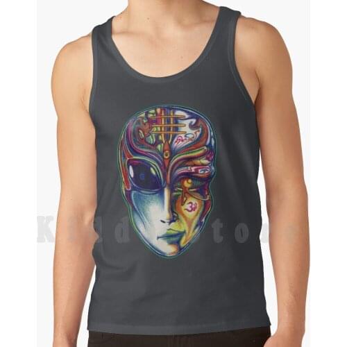 Ancient Future tank tops vest sleeveless Psychedelic Om Egyptian Aum Face Ancient Future