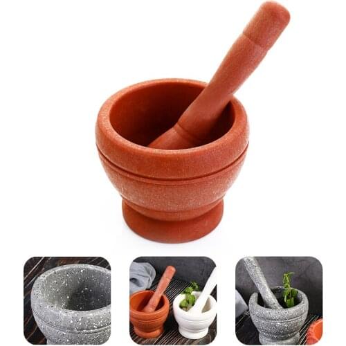 Chinese Style Spice Mill Grinder Set Handheld Seasoning Mills Grinder Kitchen Mortar and Pestle Tools Set