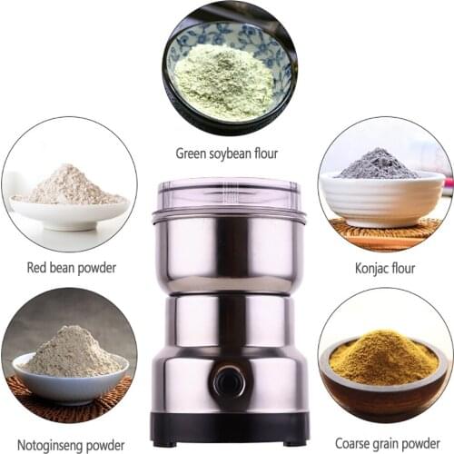 Multifunction Mini Grinder Machine Household Electric Grain Grinder Stainless Steel Blade Coffee Bean Nut Seeds Grinder