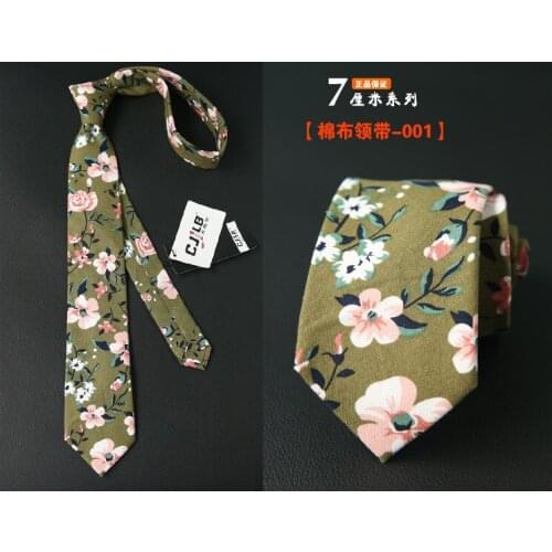 Multi-style fashion cotton printed tie 7cm mens tie formal wear trendy tie