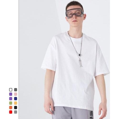 New 2021 Summer Brand Short Sleeve T Shirt Men 100% Cotton O-Neck Tee Tops High Quality Fashion Solid Color T-Shirt Male Female