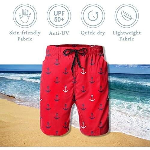 Pink Gradient Golden Pineapple Mens Quick Dry Swim Trunks Colorful Stripe Beach Shorts With Mesh Lining