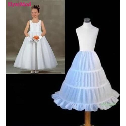 New Arrival Flower Girl Dress 3 Hoop A Line Crinoline Petticoat Underskirt Children PETTICOA 2022