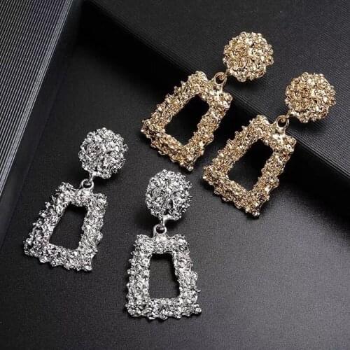 New design creative jewelry high-grade elegant crystal earrings round Gold and silver earrings wedding party earrings for woman