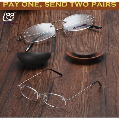 2019 Occhiali Da Lettura Reading Glasses Men Two Pairs! Rimless Light Anti-slip Unisex Reading Glasses+1+1.5+2+2.5+3+3.5+4 928