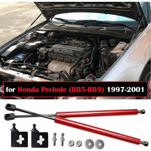 For Honda Prelude (BB5-BB9) 1997-2001 Front Hood modify Gas Spring Carbon Fiber Lift Supports Struts Rod Shocks