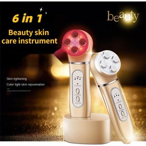 6 In 1 RF Beauty Apparatus Face Lift Photon Skin Rejuvenation Device EMS Current Available for Whole Body Face Massager Beauty