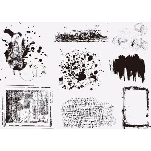 Background Clear Stamp for Scrapbooking Transparent Silicone Rubber DIY Photo Album Decor 664