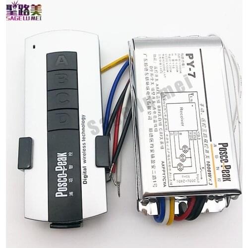 LED 3 road remote switch controller 1000W*3CH high voltage switch packet controller wireless RF sensitive remote control switch