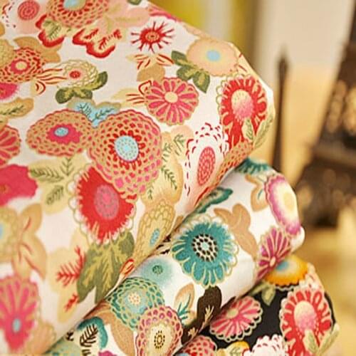 Varied Colorful Combination Sunflowers Cotton Patchwork home Textiles Cotton Poplin for sewing 100% cotton fabric material