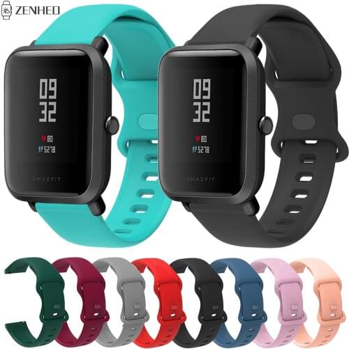 20mm Silicone Strap For Xiaomi Huami Amazfit Bip Lite/Bip S/Bip U Smart Watch Band for Huami Amazfit GTS/GTS 2 2e/Pop Pro