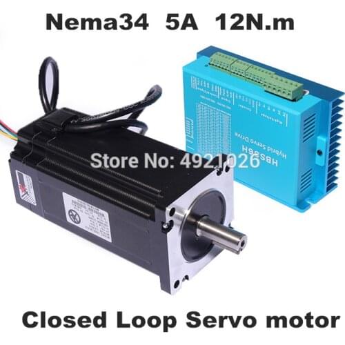 Nema 34 Stepper Motor Driver Servo Motor 86HSE12N+HBS86H Closed-loop step motor 12NM Nema34 86 Hybrid closed loop 2-phase