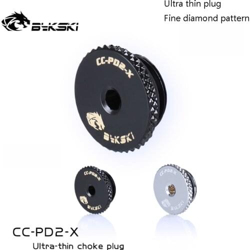 Bykski CC-PD2-X PC Water Cooling Fittings Accessories Parts G1/4' Ultra-Thin Choke Plug 2MM