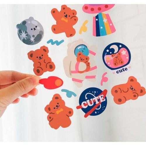 Sticker bear sticker ins wind diy non-marking computer sticker non-marking