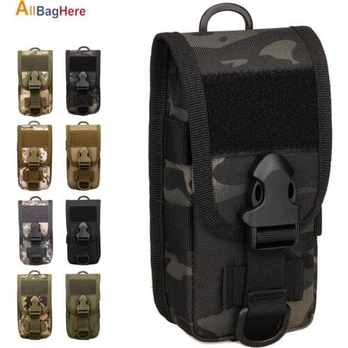 Tactical Tool Package Waerproof Nylon 5.8 Inch Full-Cover Mobile Phone Case Outdoor Sports Running Trekking Small Crossbody Bags