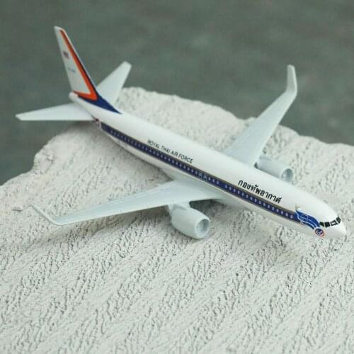 THAI B737 Aircraft Model 6" Metal Airplane Diecast Mini Moto Collection Eduactional Toys for Children