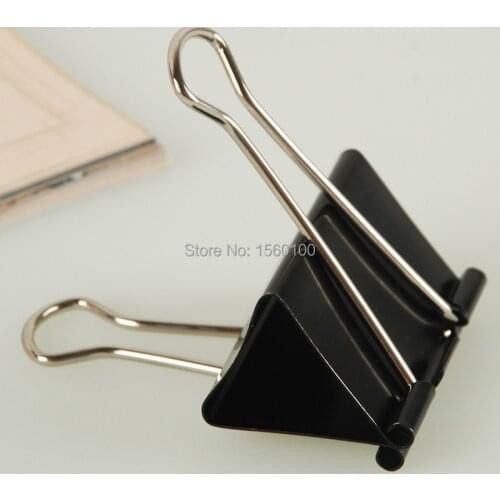 Free shipping (24pcs/pack)32mm black paper clip metal binder clip office stationery clamp school supply