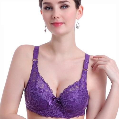 New Sexy Lace Women Solid Color Bra V-neck Bralette Elasticity Comfortable Brassiere Underwear