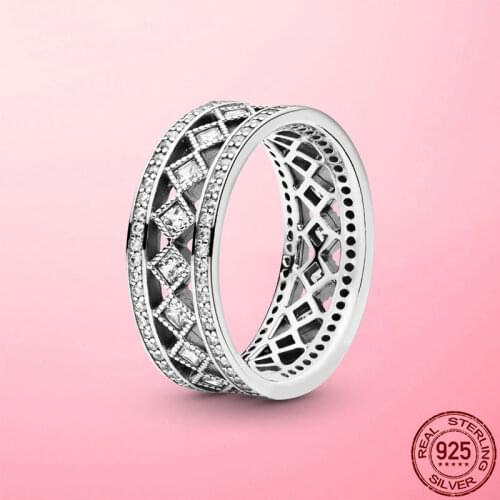 Original Female Ring 2021 New 925 Sterling Silver Square Zircon Finger Ring for Women Wedding Engagement Fine Jewelry Gift Anel