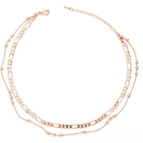 Layer Choker Necklaces for Women Vintage Collier Beads Pendant Necklace Bijoux Fashion Boho Jewelry