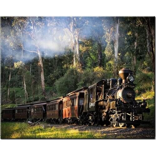 100% Full Square / Round Drill 5D DIY Diamond Painting European train 3D Embroidery Cross Stitch mosaic Home Decor Gift GH587