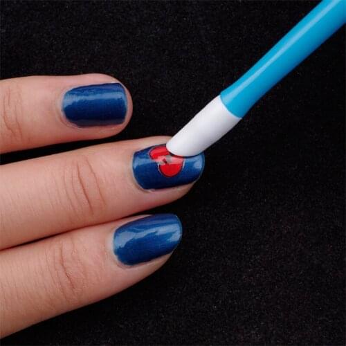 2pcs Professional Plastic Nail Art Sticks Cuticle Pusher for Nail Sticker Pusher Manicure Pedicure Nail Art Tools