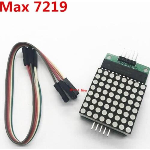 5MAX7219 Dot Led Matrix Module MCU LED Display Control Module For Arduino 5V Interface Module 8*8 Output Input Common Cathode